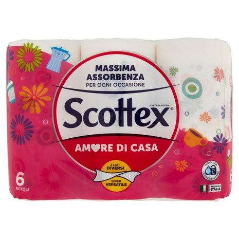 Scottex Amore di Casa Carta da Cucina Rotoli 6 pz
